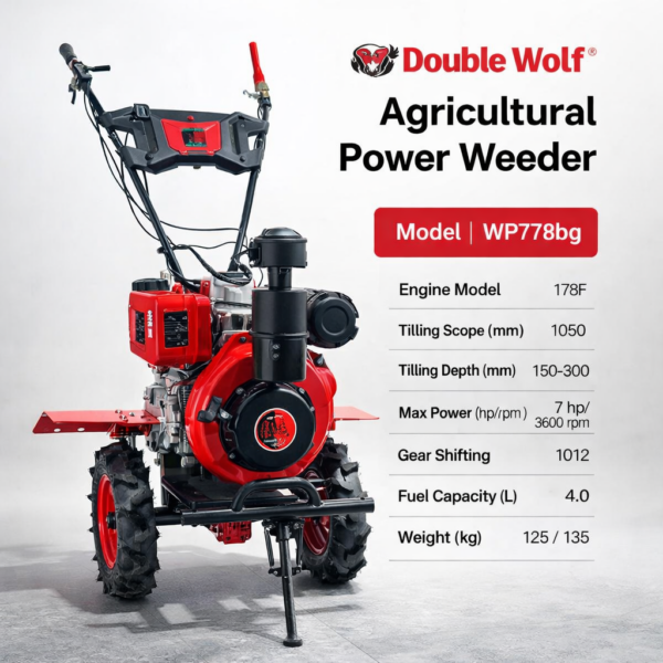 Safal Kisan WP778BG Diesel Power Weeder – Heavy Duty Mini Tiller for Dry Land Farming