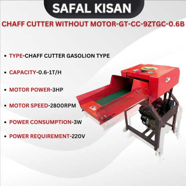 SAFAL KISSAN GT-CC-9ZTGC-0.6B Chaff Cutter – Heavy Duty Fodder Cutting Machine