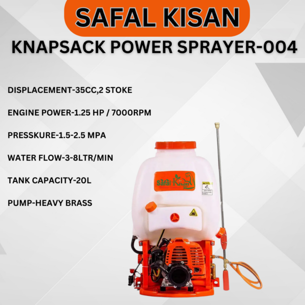Knapsack power Sprayer-004 - 2 Safal Kisan Knapsack Power Sprayer-004 (2 Stroke, Petrol)
