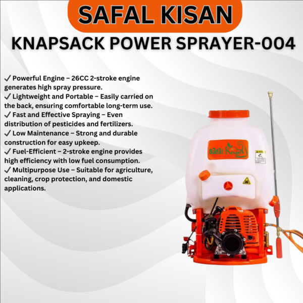 Knapsack power Sprayer-004 - 4 Safal Kisan Knapsack Power Sprayer-004 (2 Stroke, Petrol)