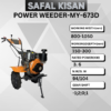 Safal Kisan MY-673D Diesel Power Weeder – KAMA Engine Mini Tiller