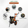 Safal Kisan PPC-7DS Diesel Mini Power Tiller with 32 Dry Land Blades