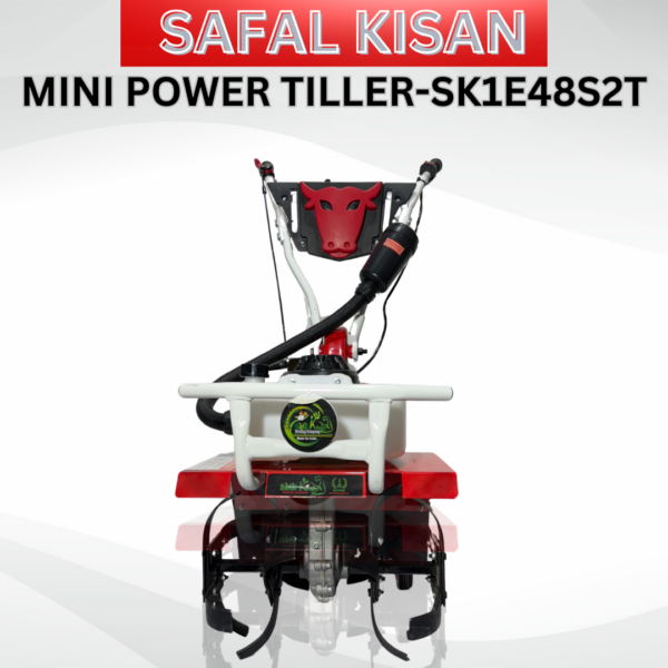 SK-1E48S2T 1 Safal Kisan SK-1E48S2T 48CC Mini Power Tiller – Lightweight 2 Stroke Cultivator