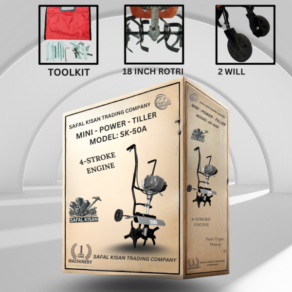 Safal Kisan MINI Power Tiller SK001 – Lightweight 2 Stroke Petrol Cultivator