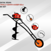 Safal Kisan SK-63T Trolley Earth Auger – 2 Stroke Petrol Post Hole Digger