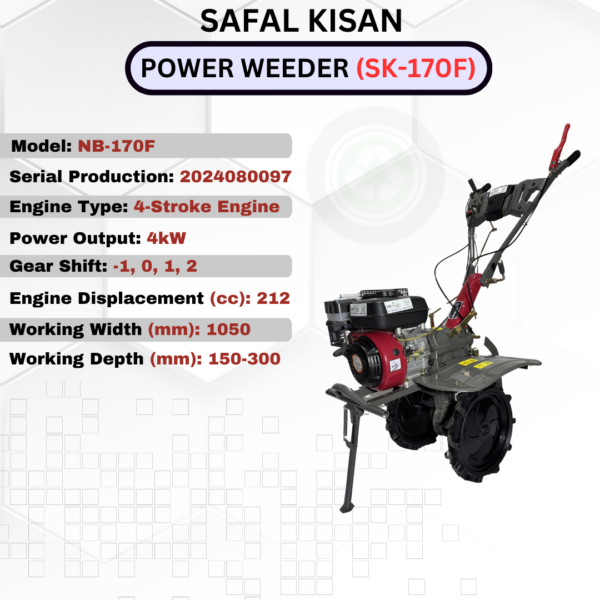 sk-170F-4 Safal Kisan SK-170F Petrol Cultivator for Dry Land Farming