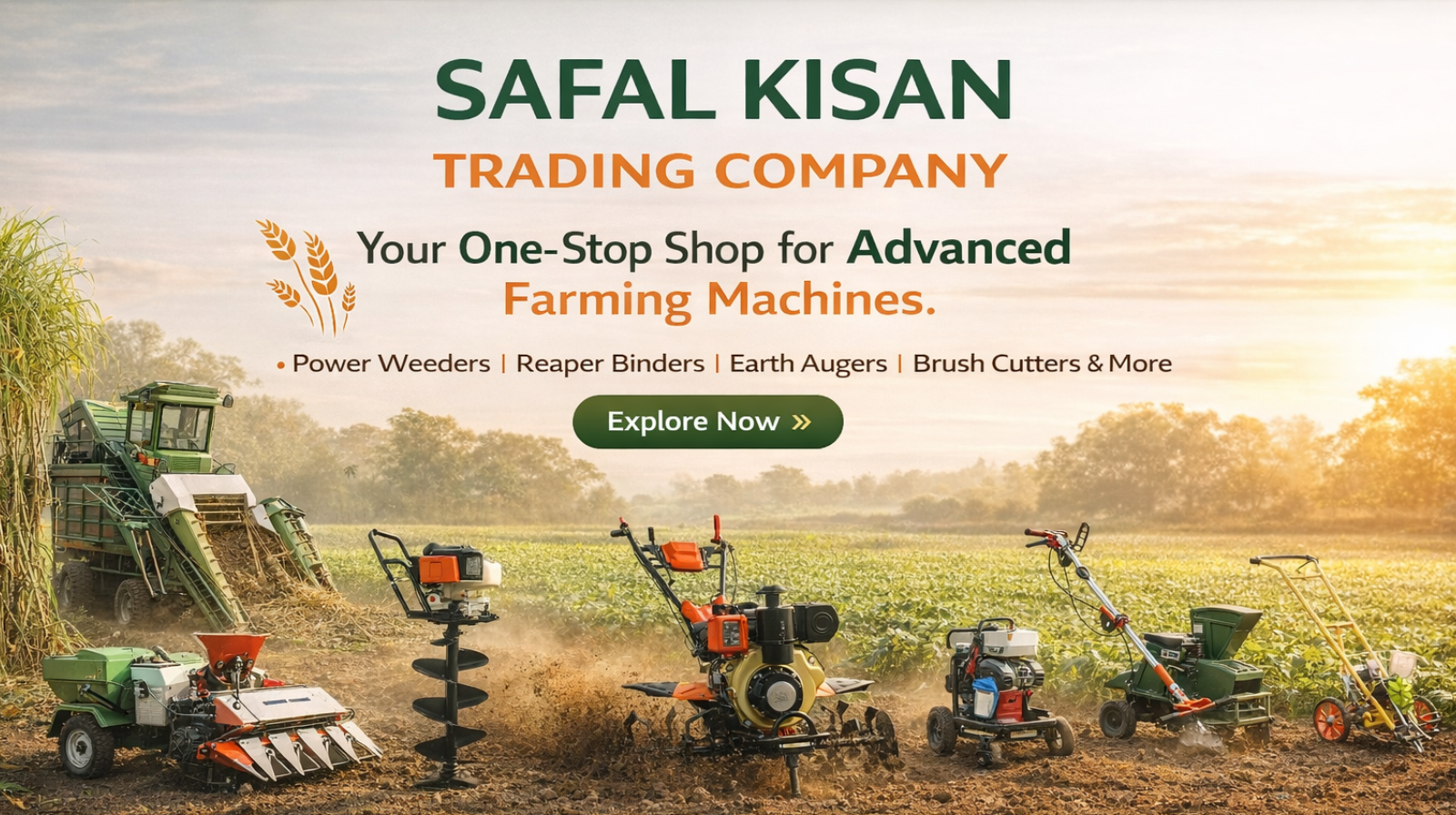 Power Weeders, Reapers, Seed Drills